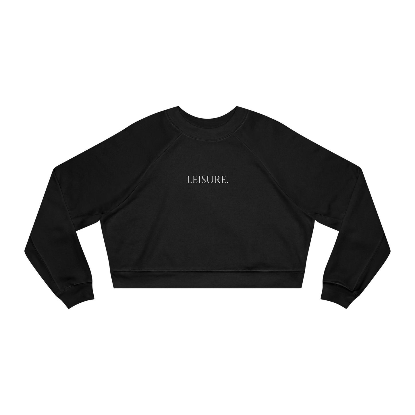 Cropped Pullover - "LEISURE" Minimalist Fleece Sweatshirt
