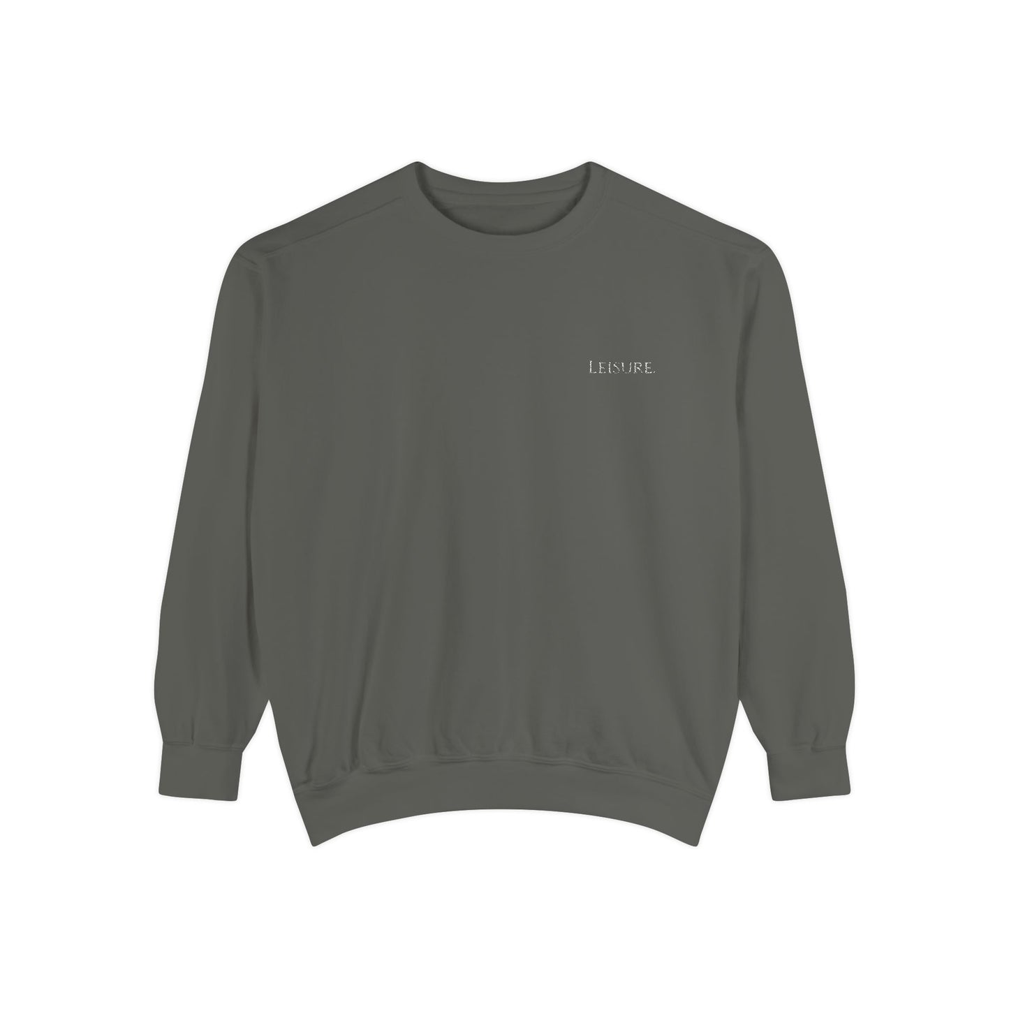 Minimal 'breathe.' Garment-Dyed Sweatshirt — Cozy Casual Unisex Crewneck
