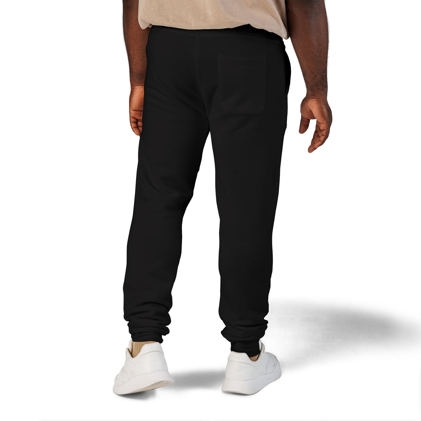 Embroidered Leisure Fleece Sweatpants – Minimal Script Logo Joggers