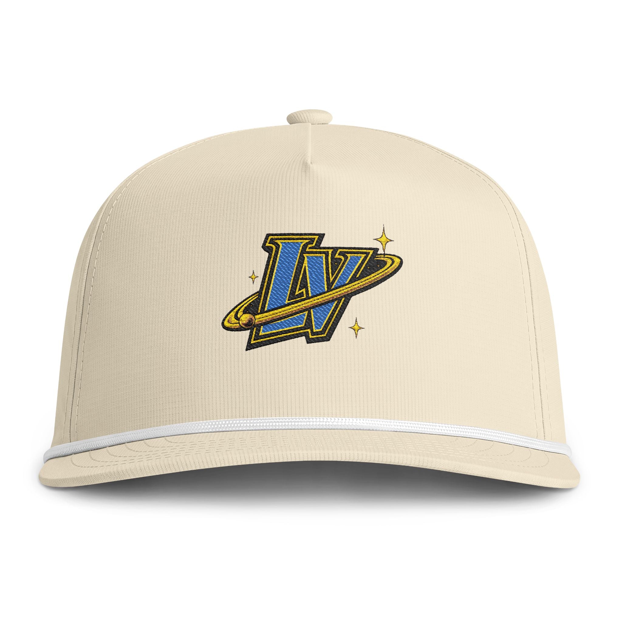 Sunwashed Rope Cap - Retro LV Planet Logo Baseball Hat