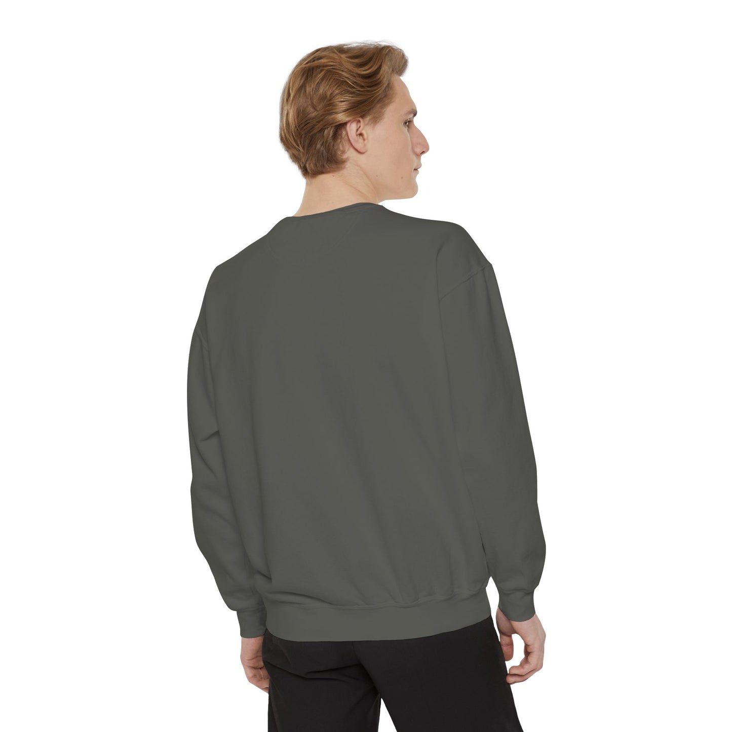 Minimal 'breathe.' Garment-Dyed Sweatshirt — Cozy Casual Unisex Crewneck