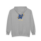 Space Voyager Zip Hoodie — 'LV' Vintage Rocket Graphic