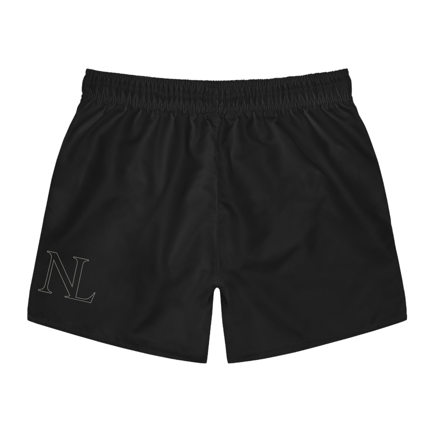 Leisure NL Logo Swim Trunks — All-Over Print