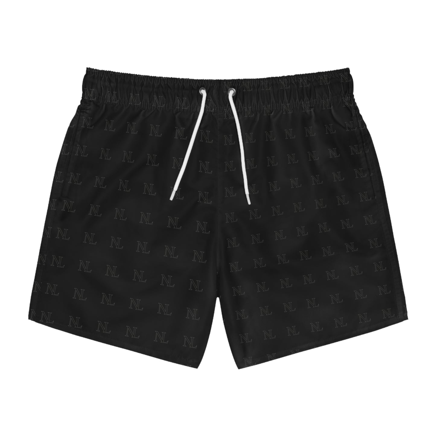 Leisure NL Logo Swim Trunks — All-Over Print