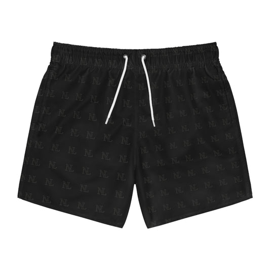 Leisure NL Logo Swim Trunks — All-Over Print