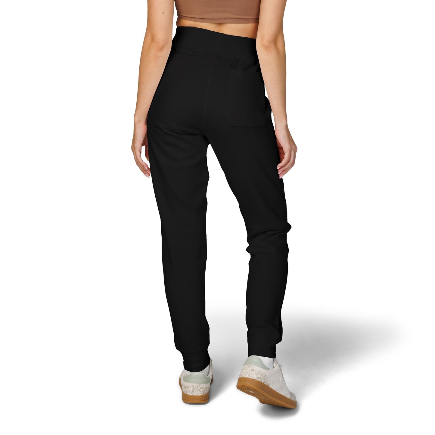 Embroidered Leisure Fleece Sweatpants – Minimal Script Logo Joggers