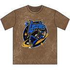 Vintage Crewneck Tee — 'Leisure Level' Retro Astronaut Graphic T‑Shirt