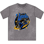 Vintage Crewneck Tee — 'Leisure Level' Retro Astronaut Graphic T‑Shirt