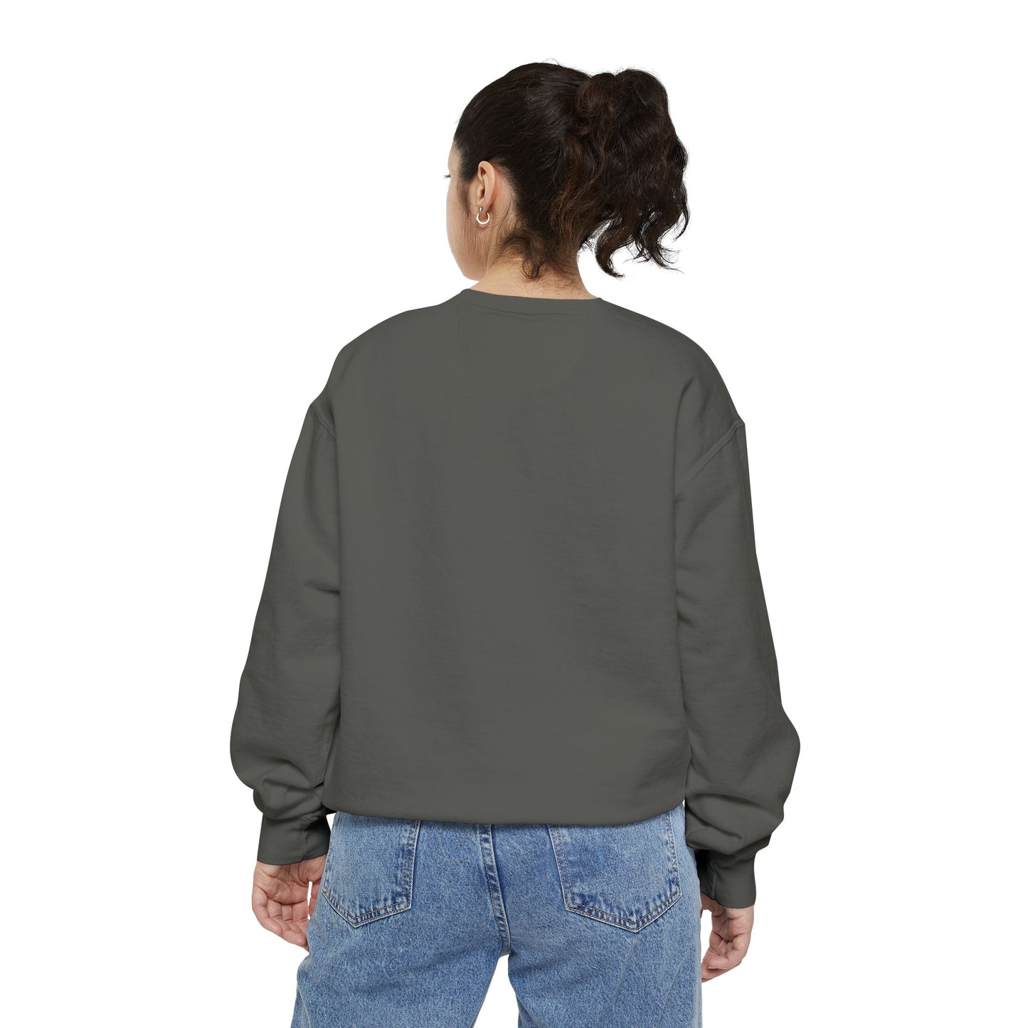Minimal 'breathe.' Garment-Dyed Sweatshirt — Cozy Casual Unisex Crewneck
