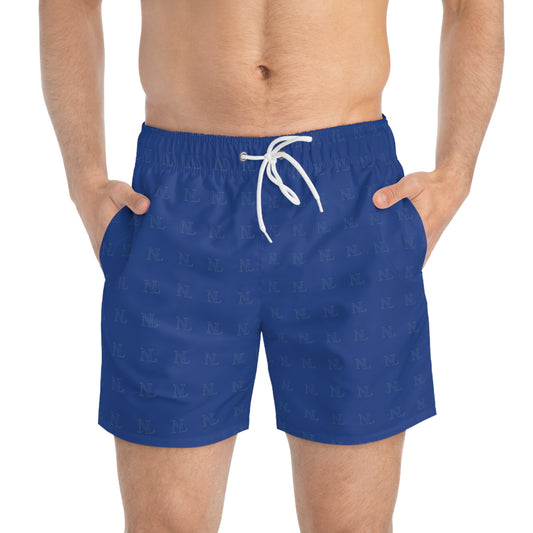 Leisure NL Logo Swim Trunks — All-Over Print